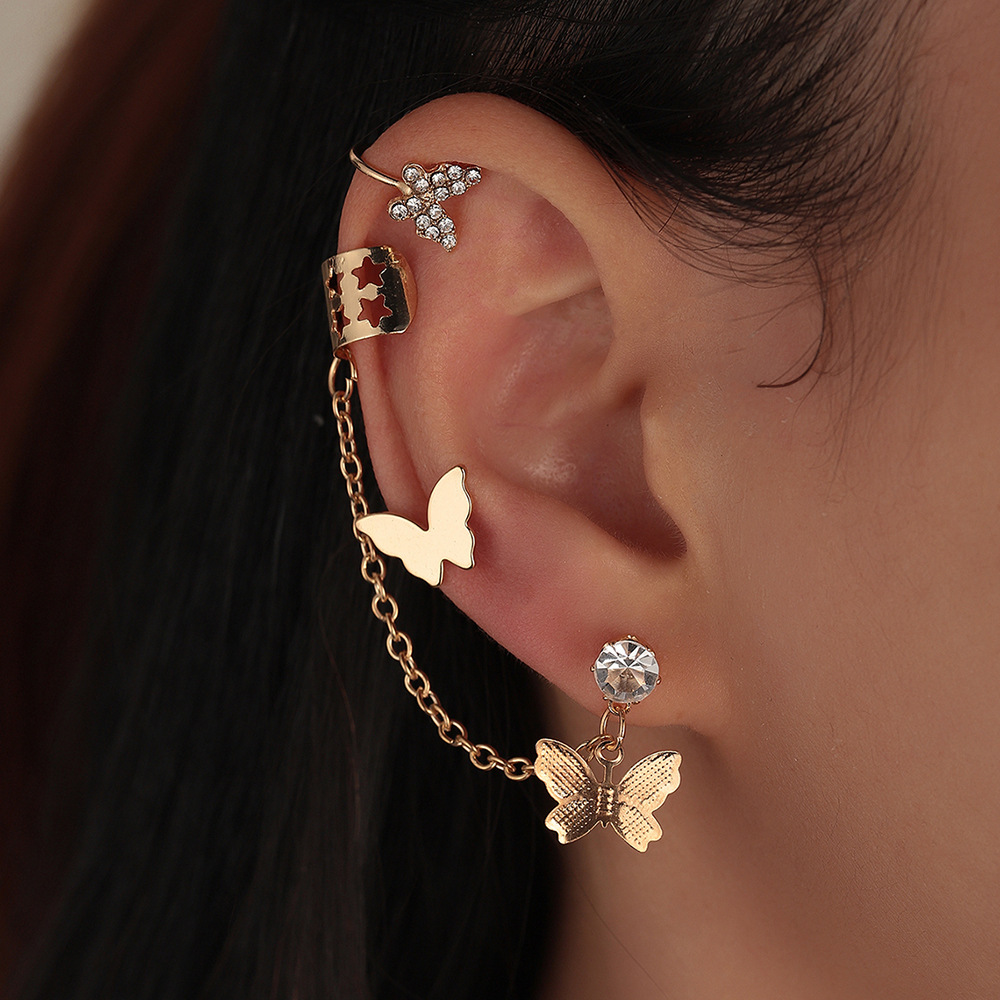 Butterfly Ear Cuffs 3 Piece Set