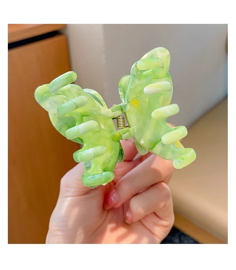 Clear Jade Claw Clips